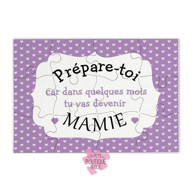 puzzle annonce mamie violet