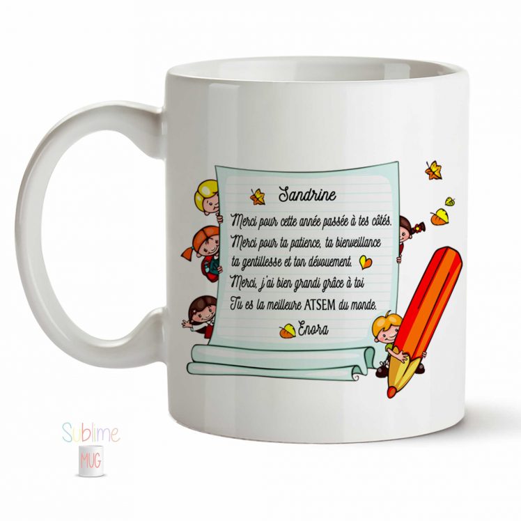 mug cadeau atsem personnalisé