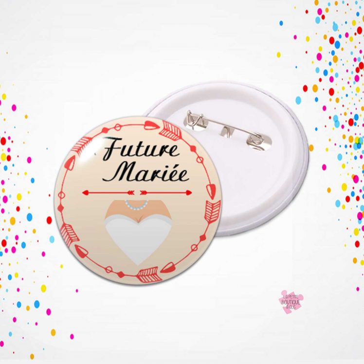 badge future marié 58 mm