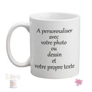 mug personnalisé avec photo et texte