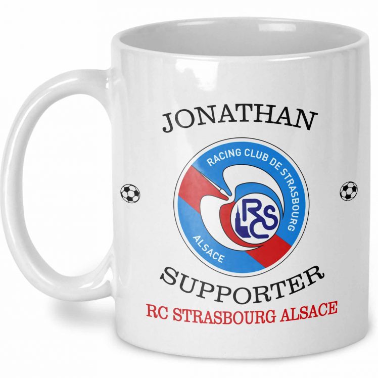 mug personnalisé foot strasbourg