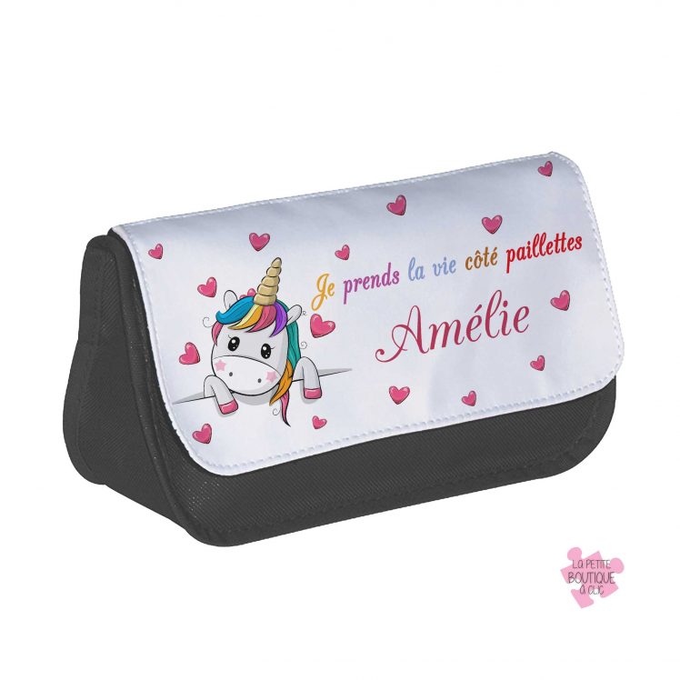 trousse licorne prénom