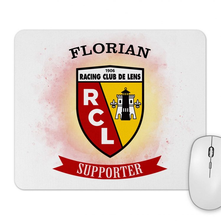 tapis de souris racing club de lens avec prenom