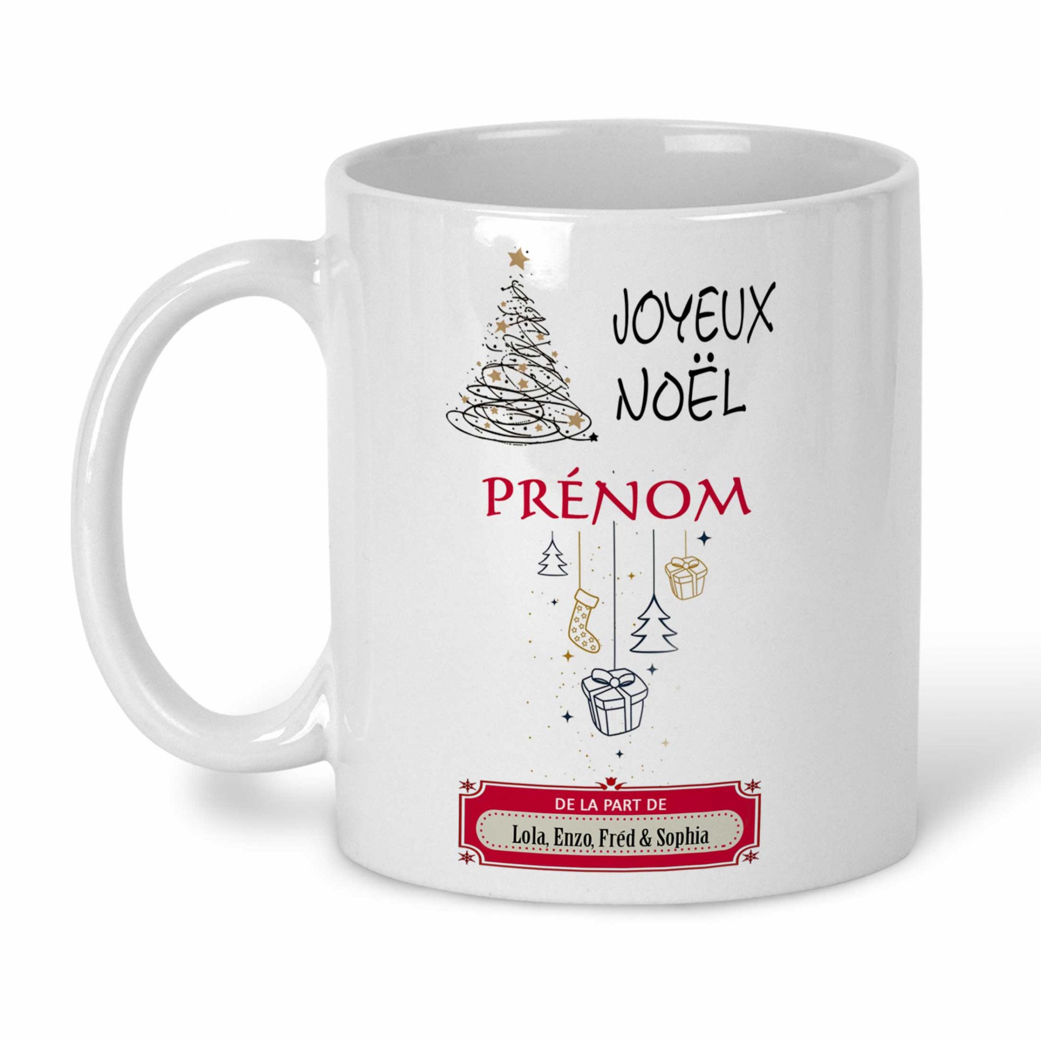 Mug personnalisé Joyeux Noel Ecureuil effet 3D La petite boutique à Clic